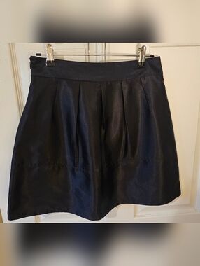 Navy Pleated Mini Skirt